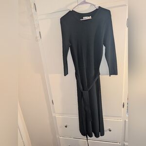 Eliza J Dark Green Long Sleeve Dress